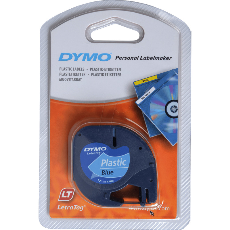 DYMO LetraTAG Beschriftungsband 91225, schwarz/blau - schwarz / blau