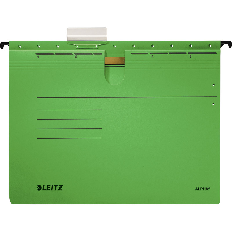 LEITZ Color-Hängehefter Alpha 1984, 1 Abheftvorrichtung, Rechtsheftung - grün