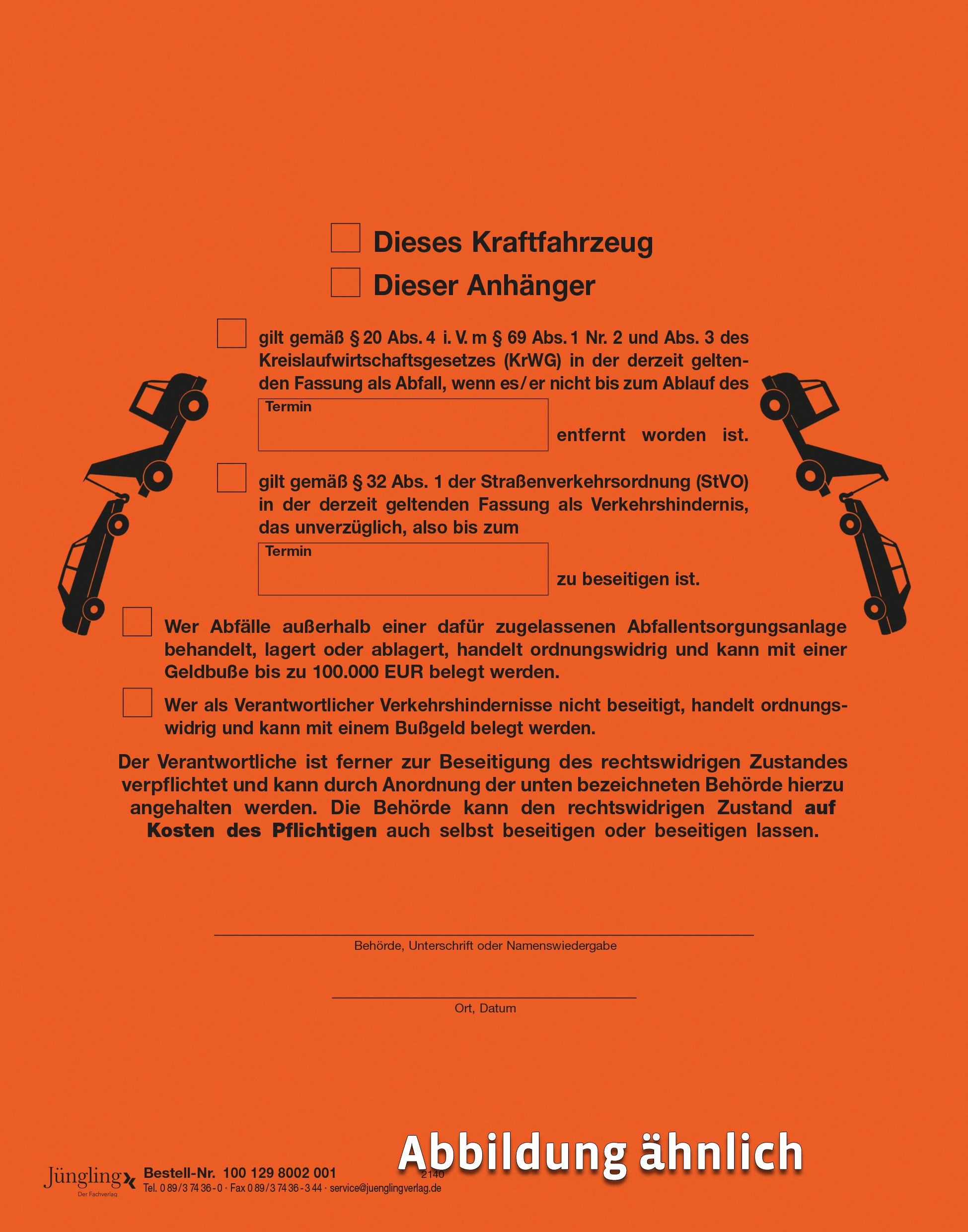 Aufkleber Roter Punkt nach KrWG und StVO, leuchtrot, A5