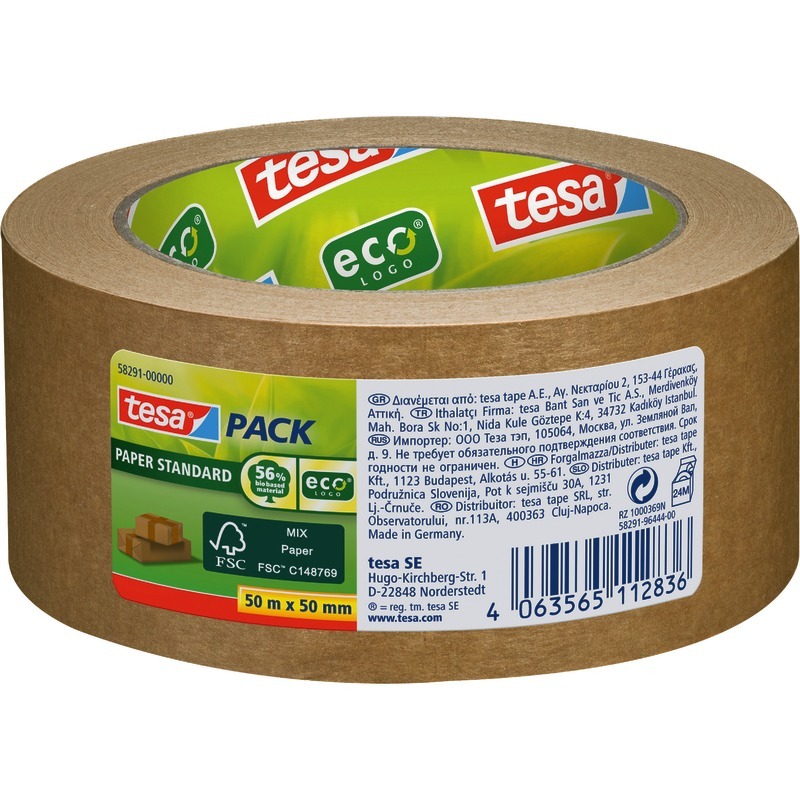 tesapack® Packband Papier Standard, 50 mm x 50 m