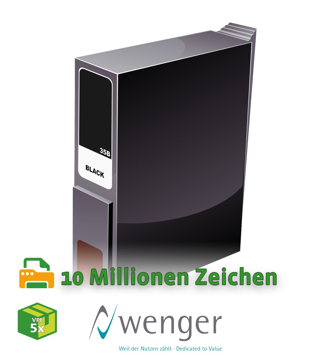 Farbbandkassette schwarz 5er-Pack für Nadeldrucker Wenger PD5