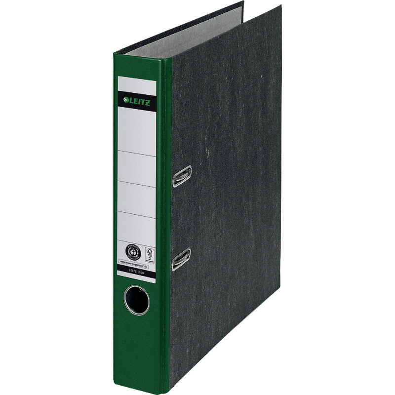 LEITZ Qualitäts-Ordner 180° Hartpappe Nr. 1050-50 DIN A4, Rückenbreite 52 mm - grün