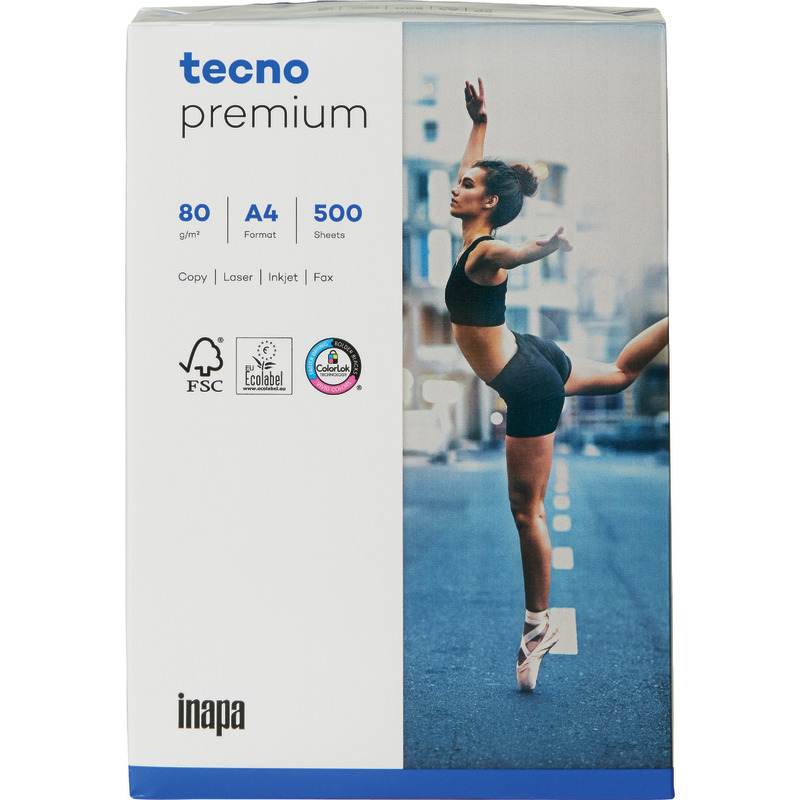 Kopierpapier tecno® premium, DIN A4, 80g/m², Pack: 500 Blatt