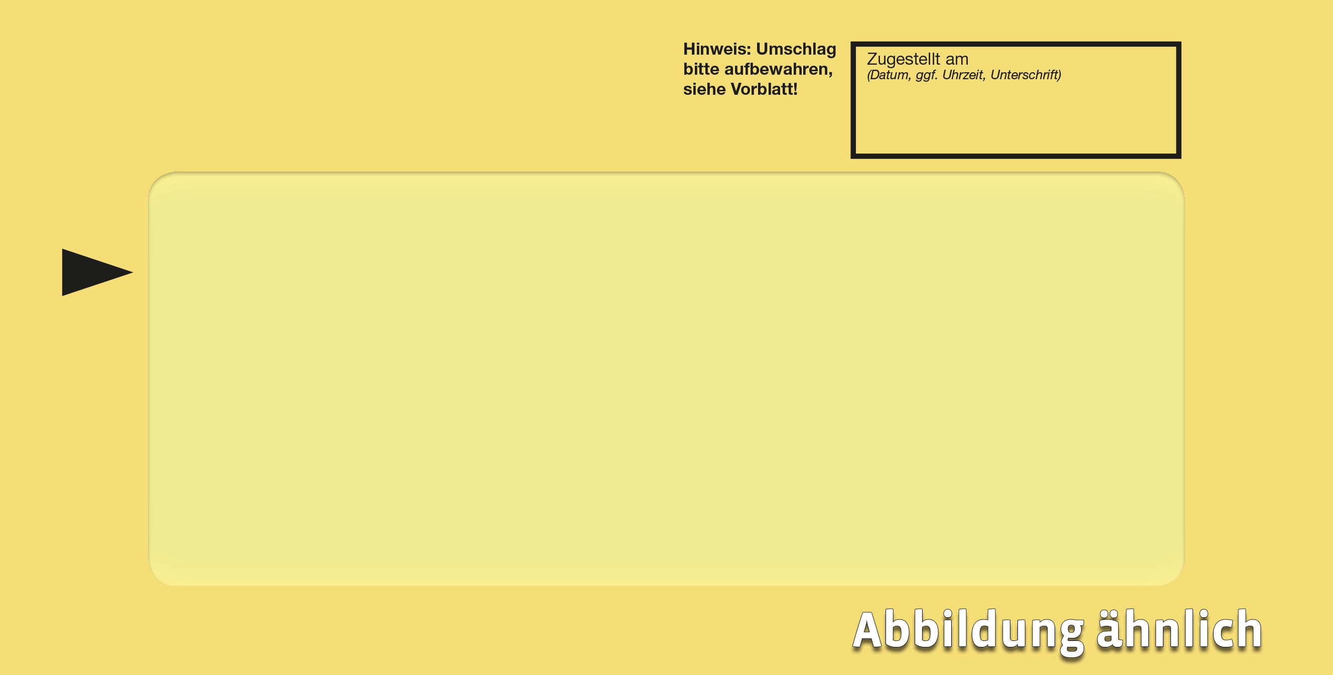 Vereinfachte Zustellung mit großem Fenster, 114 x 229, haftklebend