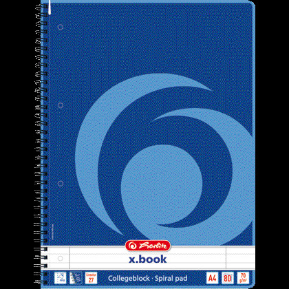 herlitz Collegeblock x.book, DIN A4, liniert