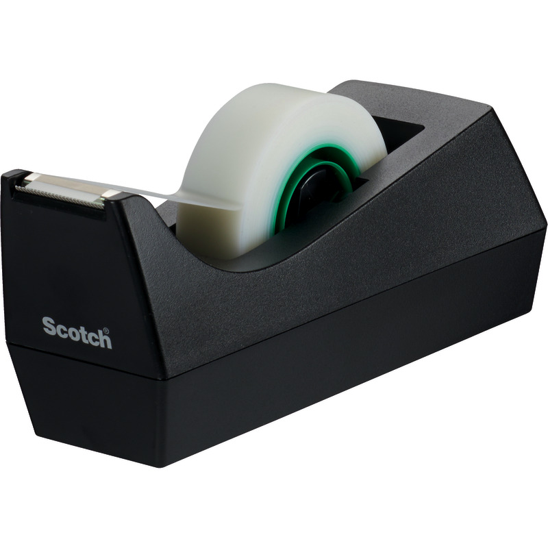 Scotch® C38 Tischabroller schwarz + Scotch® Magic™ Klebeband, 3 Rollen/Packung