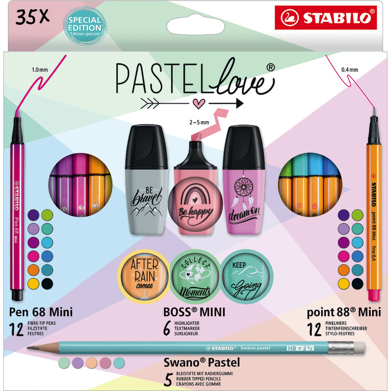 STABILO Stifte-Set Mini Pastellove, 35-teilig