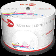 PRIMEON Bedruckbare DVD-R, 4, 7 GB, 50er Spindel