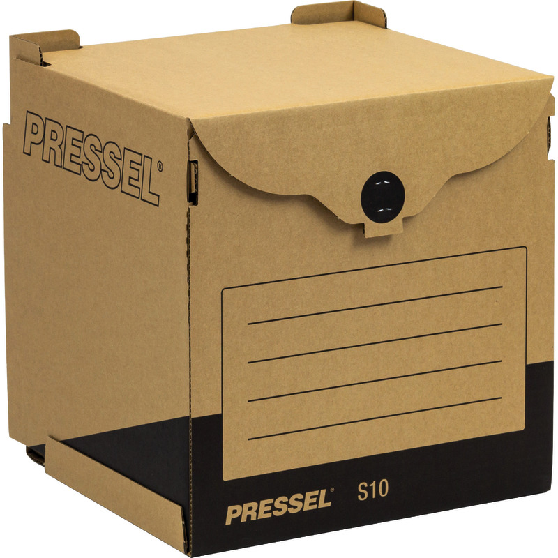 PRS Sammelbehälter S10, Natur/Schwarz, Packung: 10 Stück