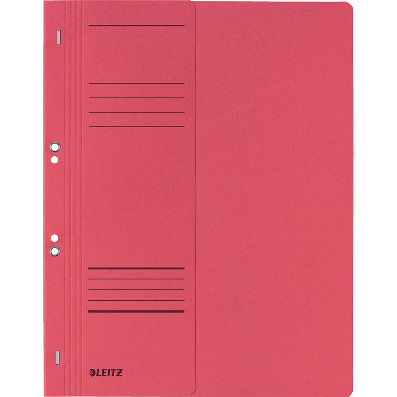 LEITZ Ösenhefter 3740, A4, halber Vorderdeckel, RC-Karton - rot