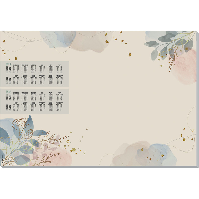 Sigel Papier Schreibunterlage Pastel Garden H6304, mit 2-Jahres-Kalendarium