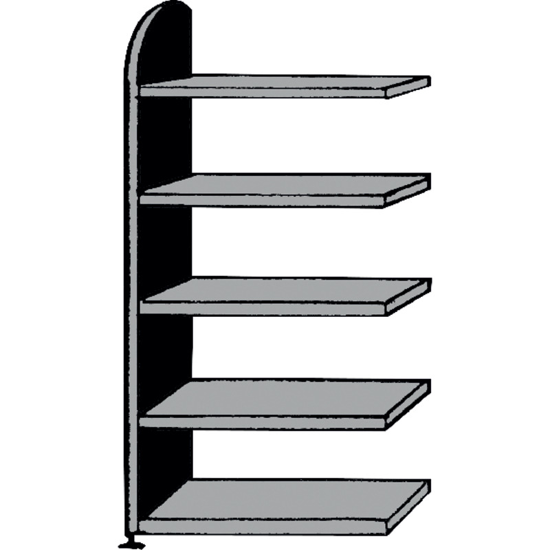 Regalelement DANTE, 5 Fachböden / ca. 50 Ordner, B x H: 800 x 1.900 mm - weiß Regalelement DANTE, 5 Fachböden / ca. 50 Ordner, B x H: 800 x 1.900 mm - weiß