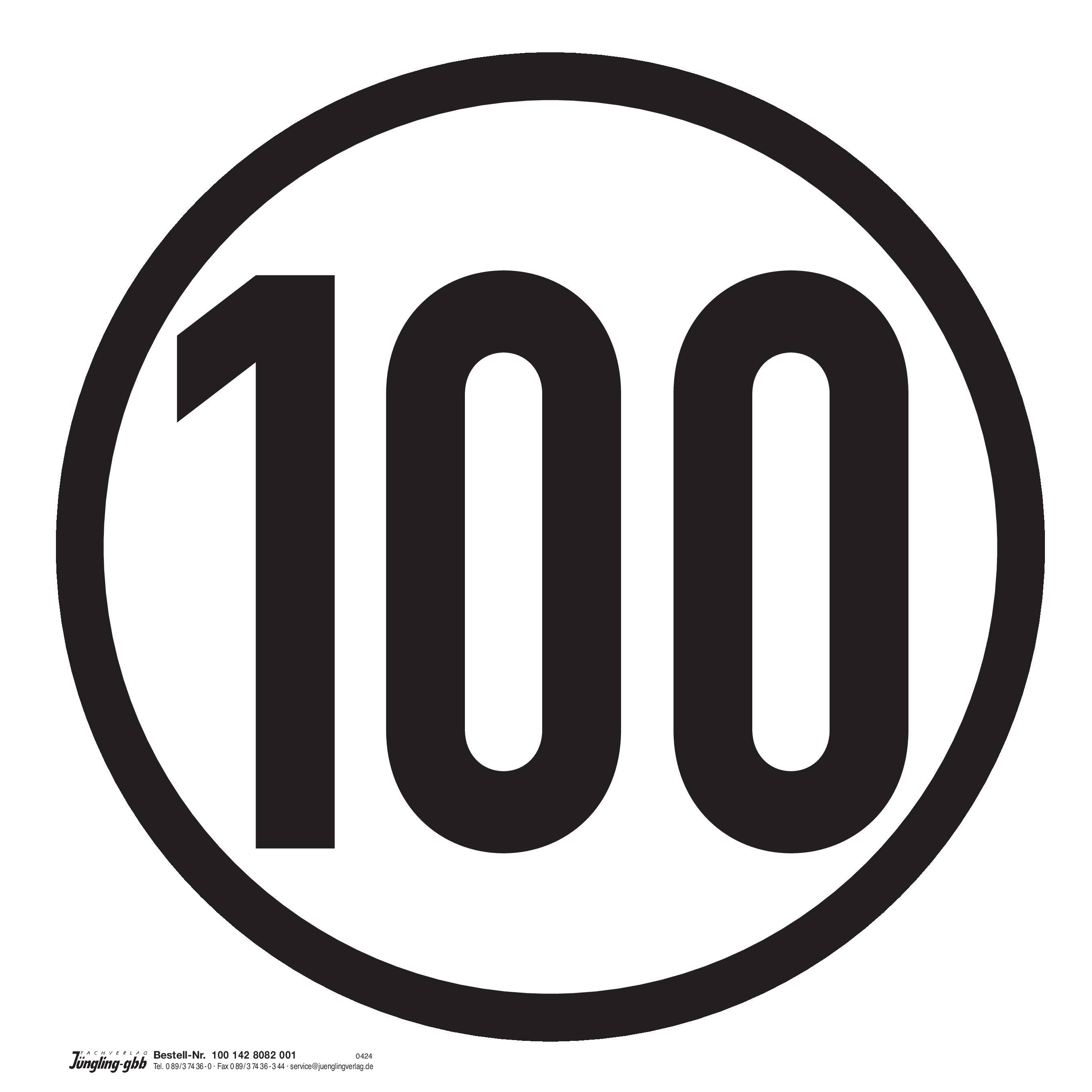 Aufkleber 100 km/h für Gespanne