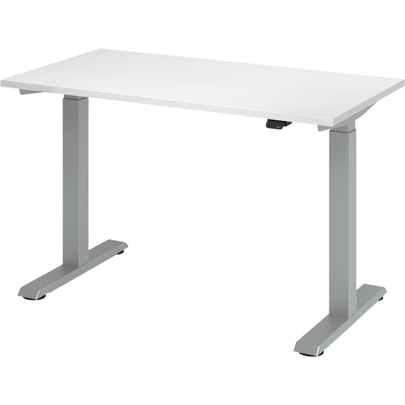 SoldanOffice höhenverstellbarer Schreibtisch XMST, B x H x T: 1.200 x 730 – 1.190 x 670 mm - weiß