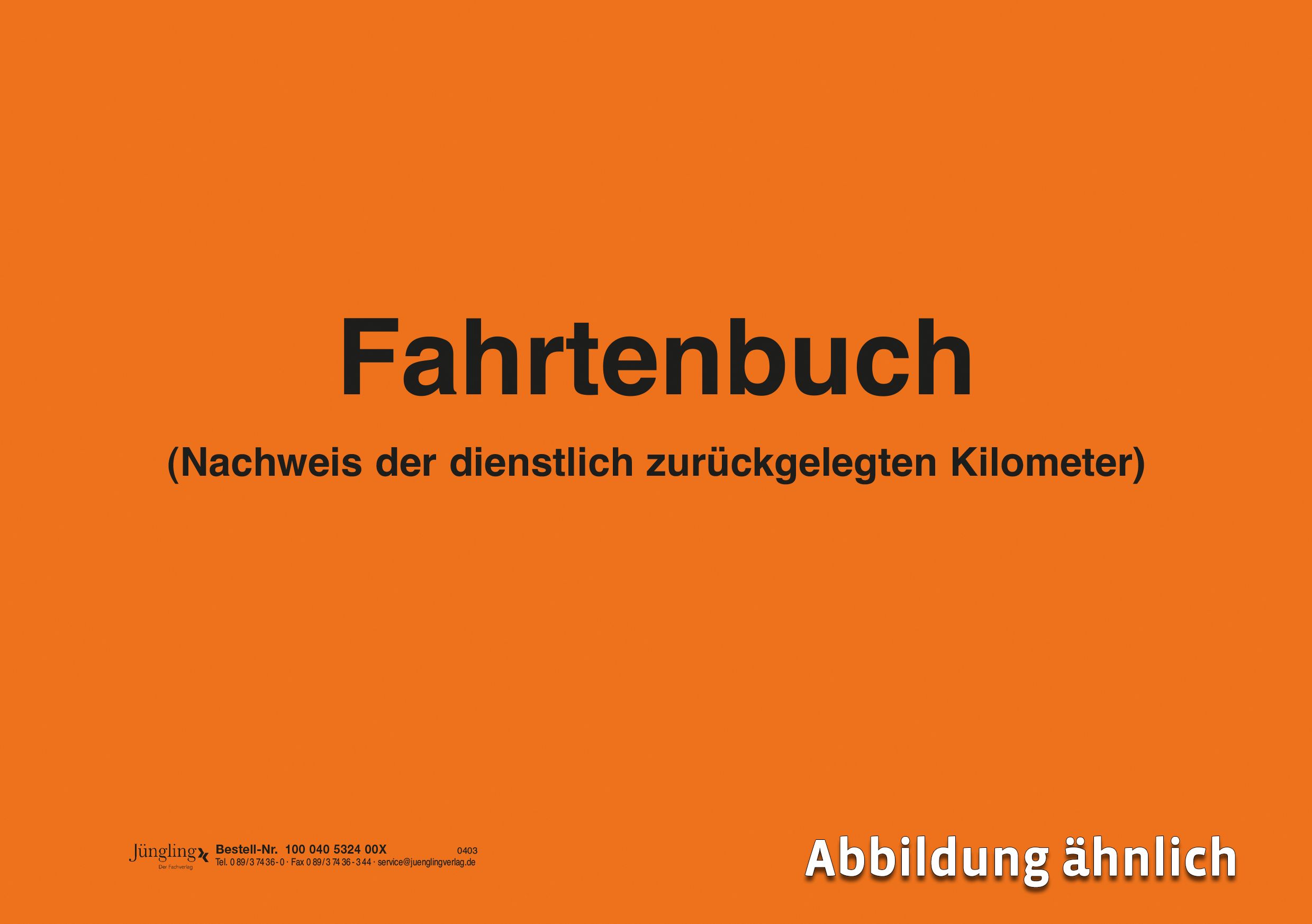 Fahrtenbuch, DIN A5 40-seitig, orange