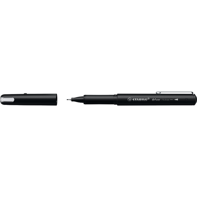 STABILO Fineliner dr!ver F, 4 mm - schwarz
