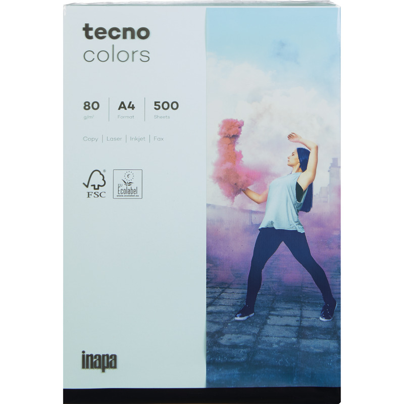 Kopierpapier tecno® colors, DIN A4, 80 g/m², Pack: 500 Blatt - hellblau