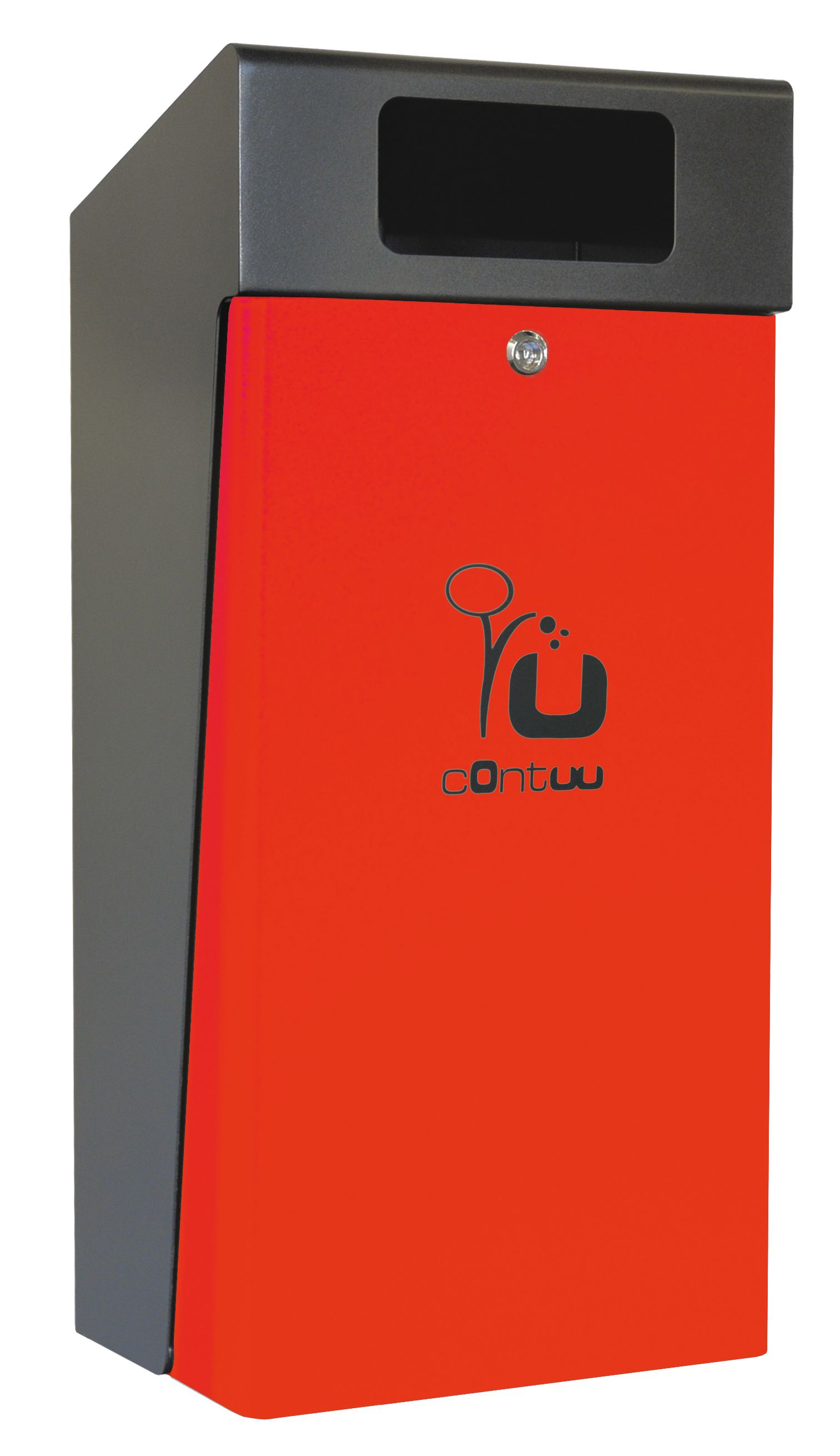 Abfallbehälter sevi 60, blutorange/anthrazit, 60 l