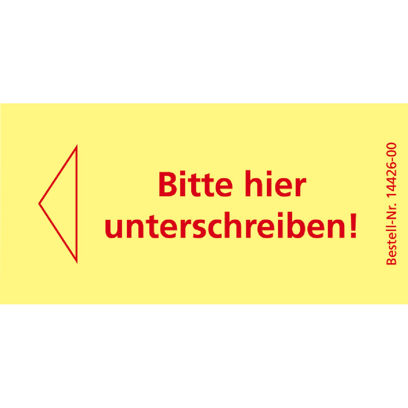 SoldanPlus Bedruckte Haftnotizen: Bitte hier unterschreiben!