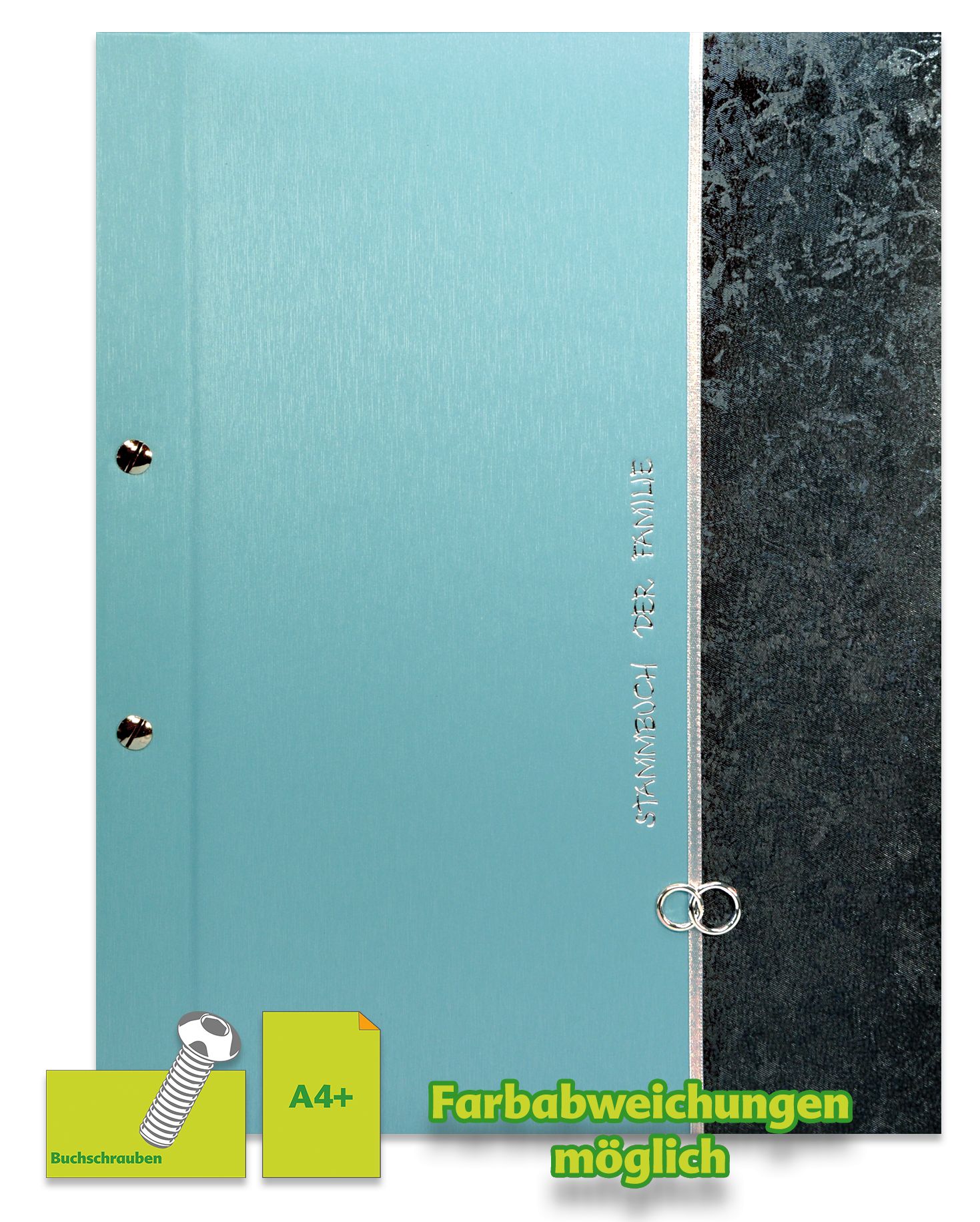 Stammbuch HAWAII, A4+, türkis/anthrazit