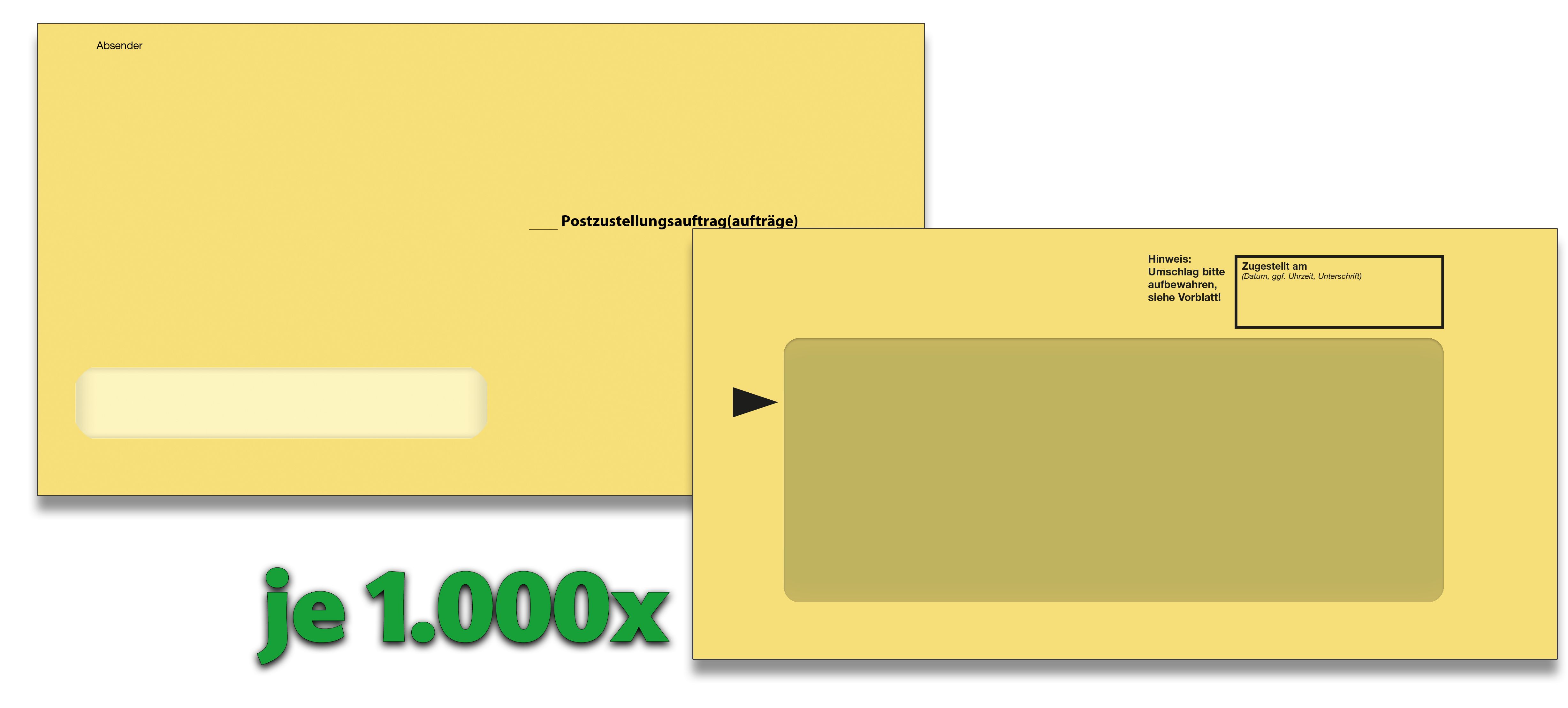 Gerichtsvollzieher Zustellungs-Paket für EDV-Verfahren ohne PZU