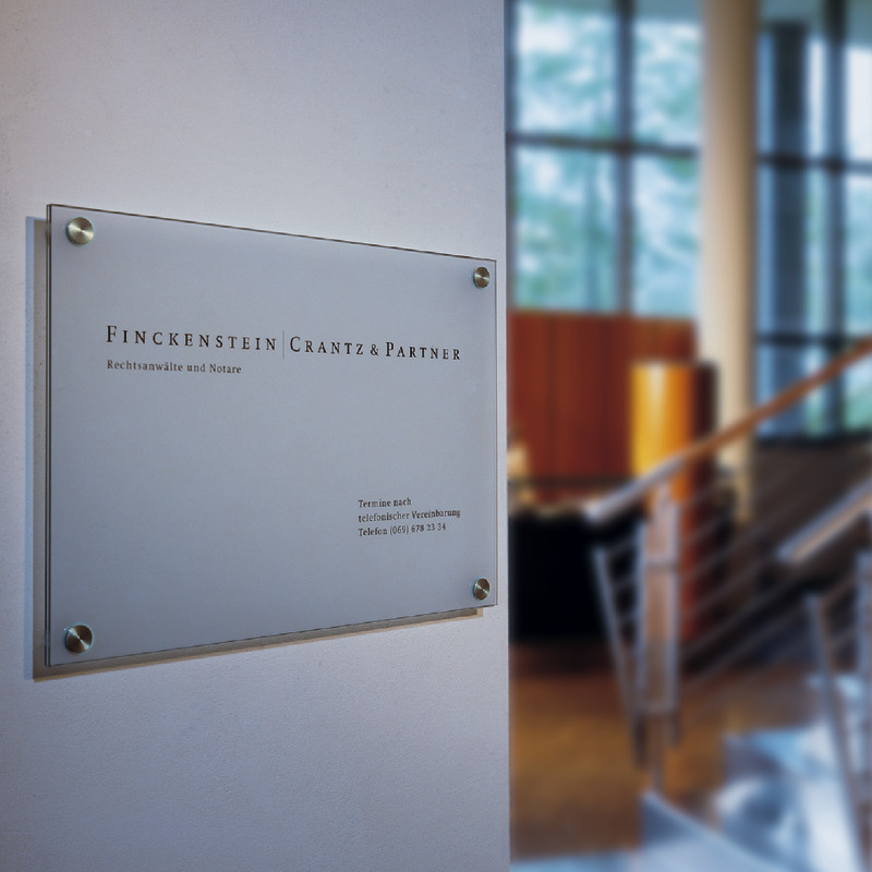 Sign Systems® CRISTALLO Wandschild DIN A3, B x H x T: 420 x 297 x 28 mm