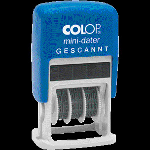 COLOP Datumsstempel S160, Textfeld GESCANNT