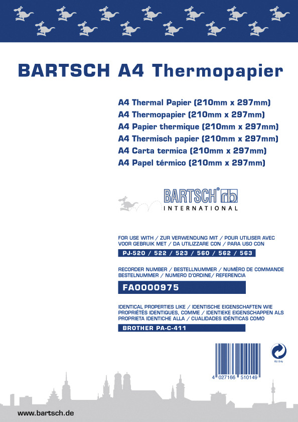 Thermopapier A4 dokumentenecht Packung: 100 Blatt