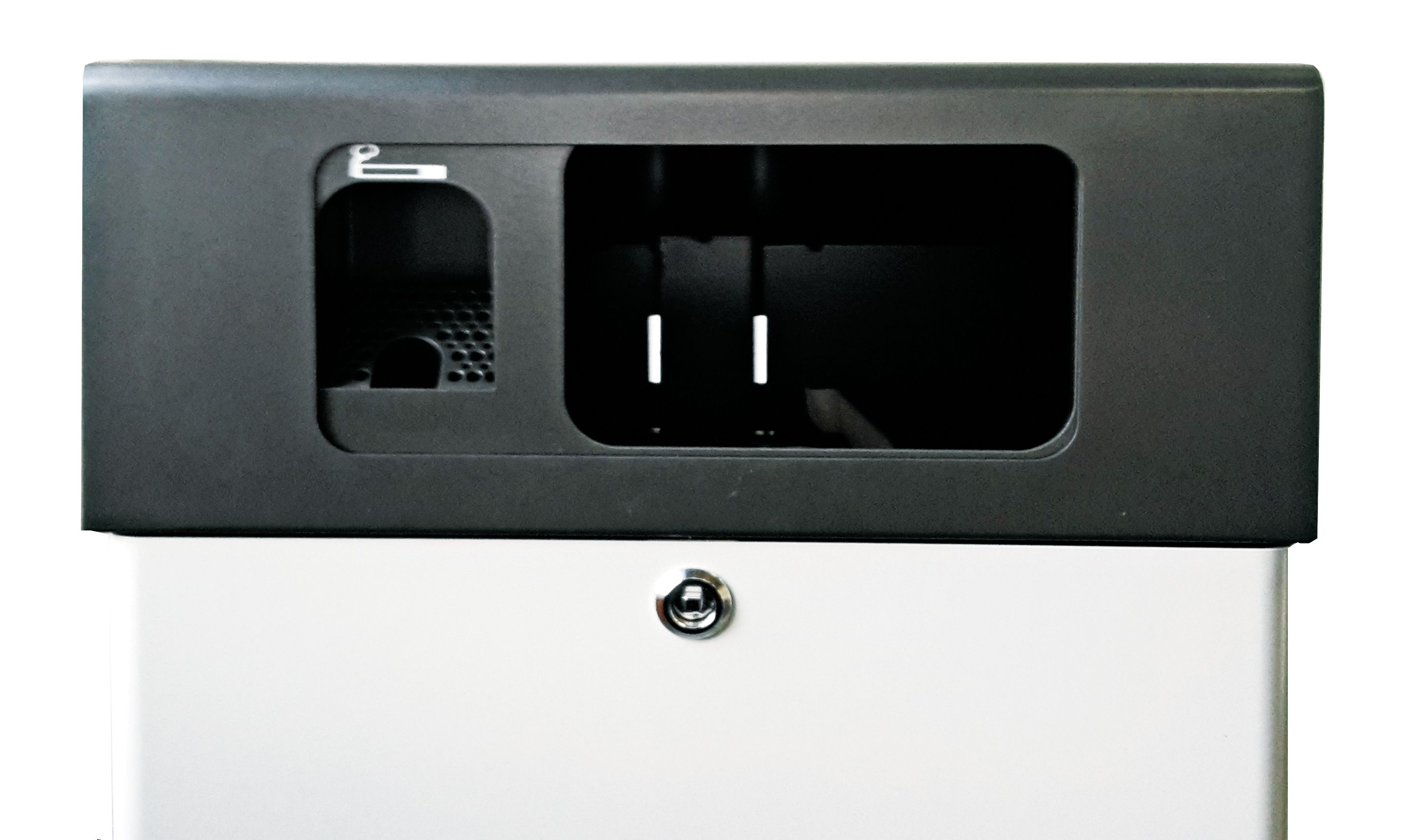 Modul Ascher und Innenbehälter (A402.51) für Abfallbehälter sevi 110, anthrazit, Inox