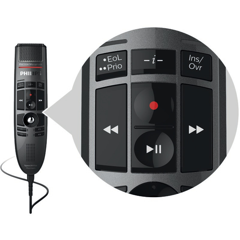 PHILIPS SpeechMike Premium LFH 3500 mit Drucktasten