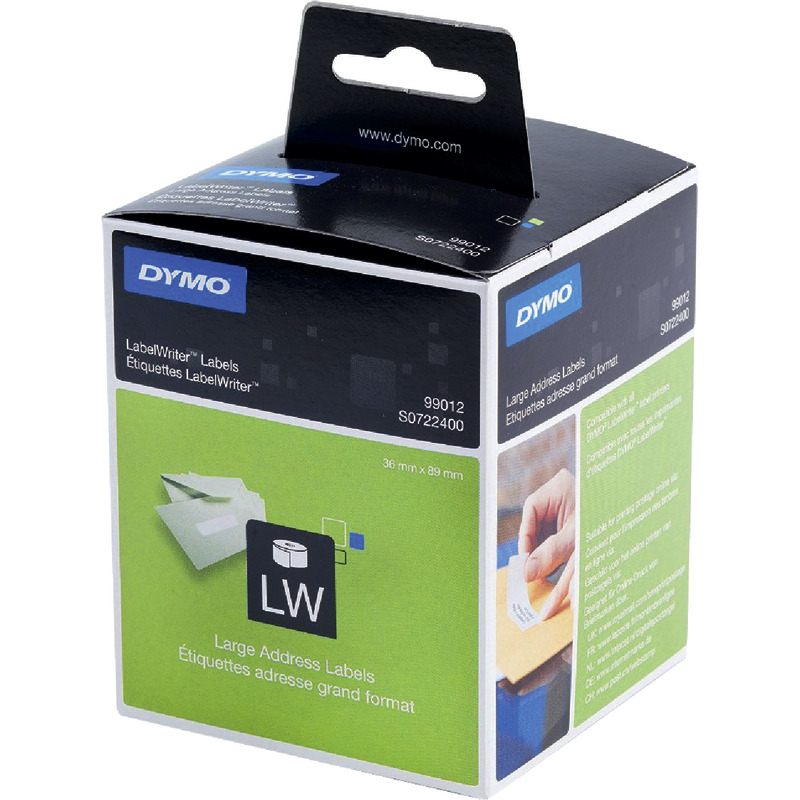 DYMO Labelwriter Adressetiketten 99012, weiß, B x H: 36 x 89 mm DYMO Labelwriter Adressetiketten 99012, weiß, B x H: 36 x 89 mm