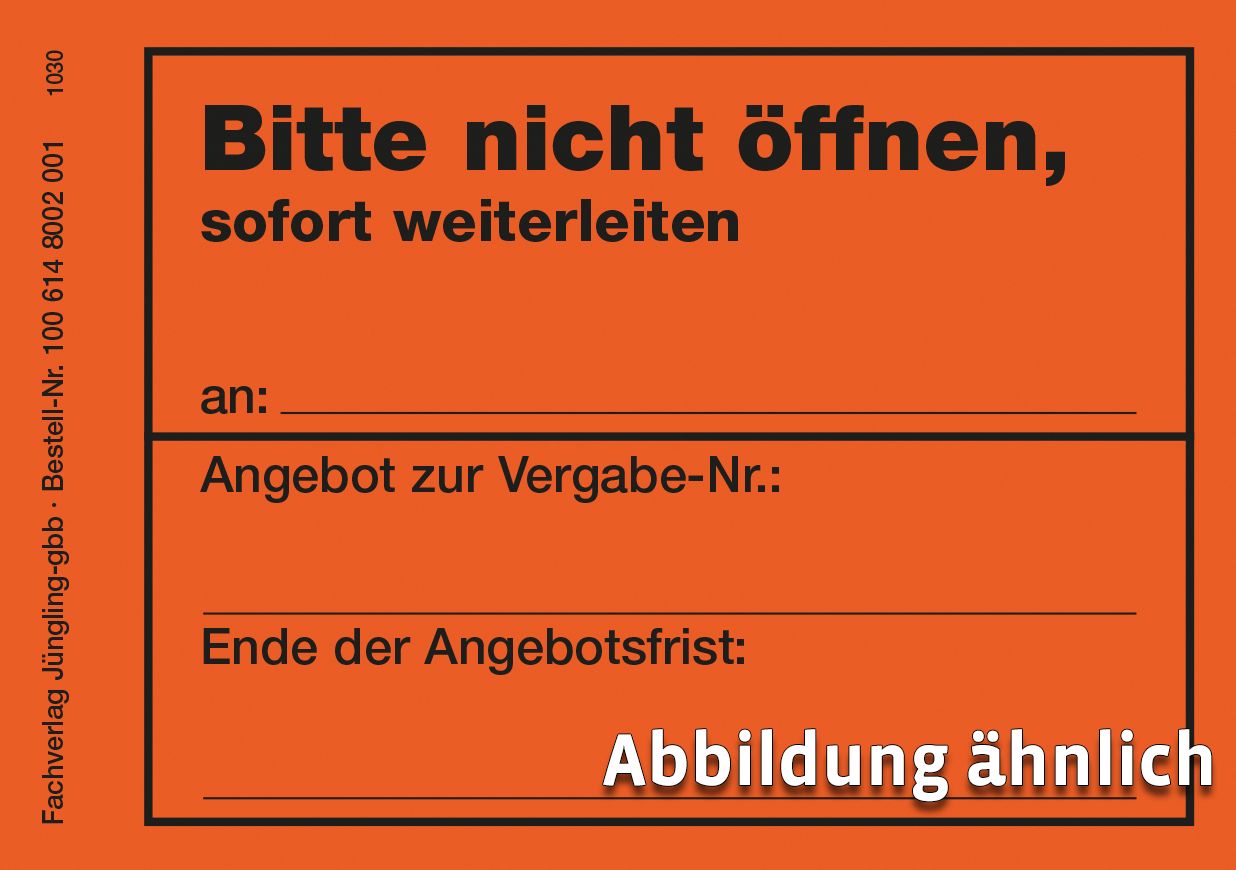 Aufkleber Nicht öffnen für Angebote, leuchtend rot