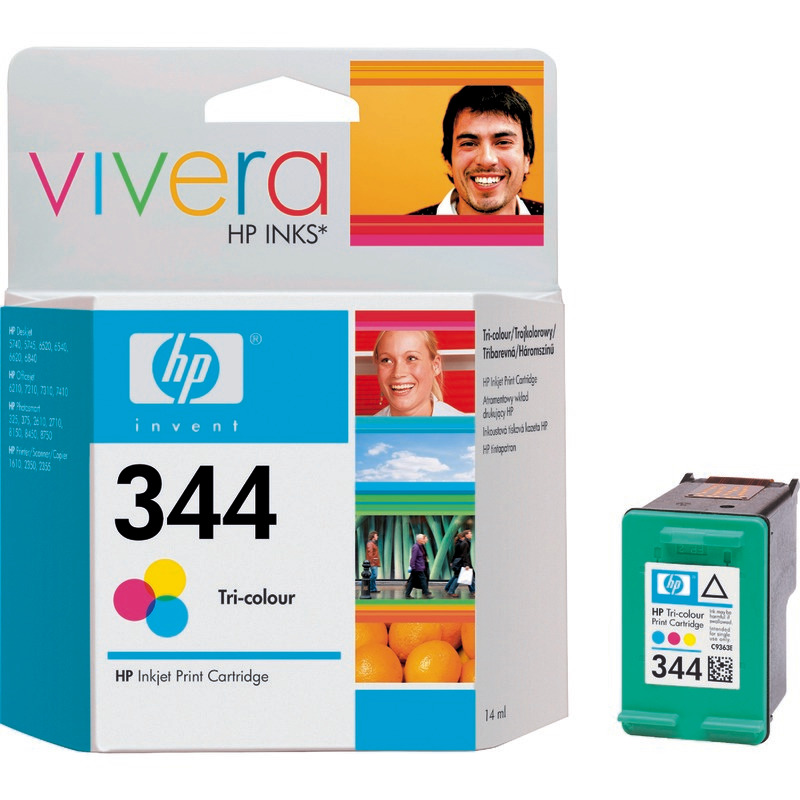 hp vivera Tintenpatrone C9363A (Nr. 344), 3-farbig