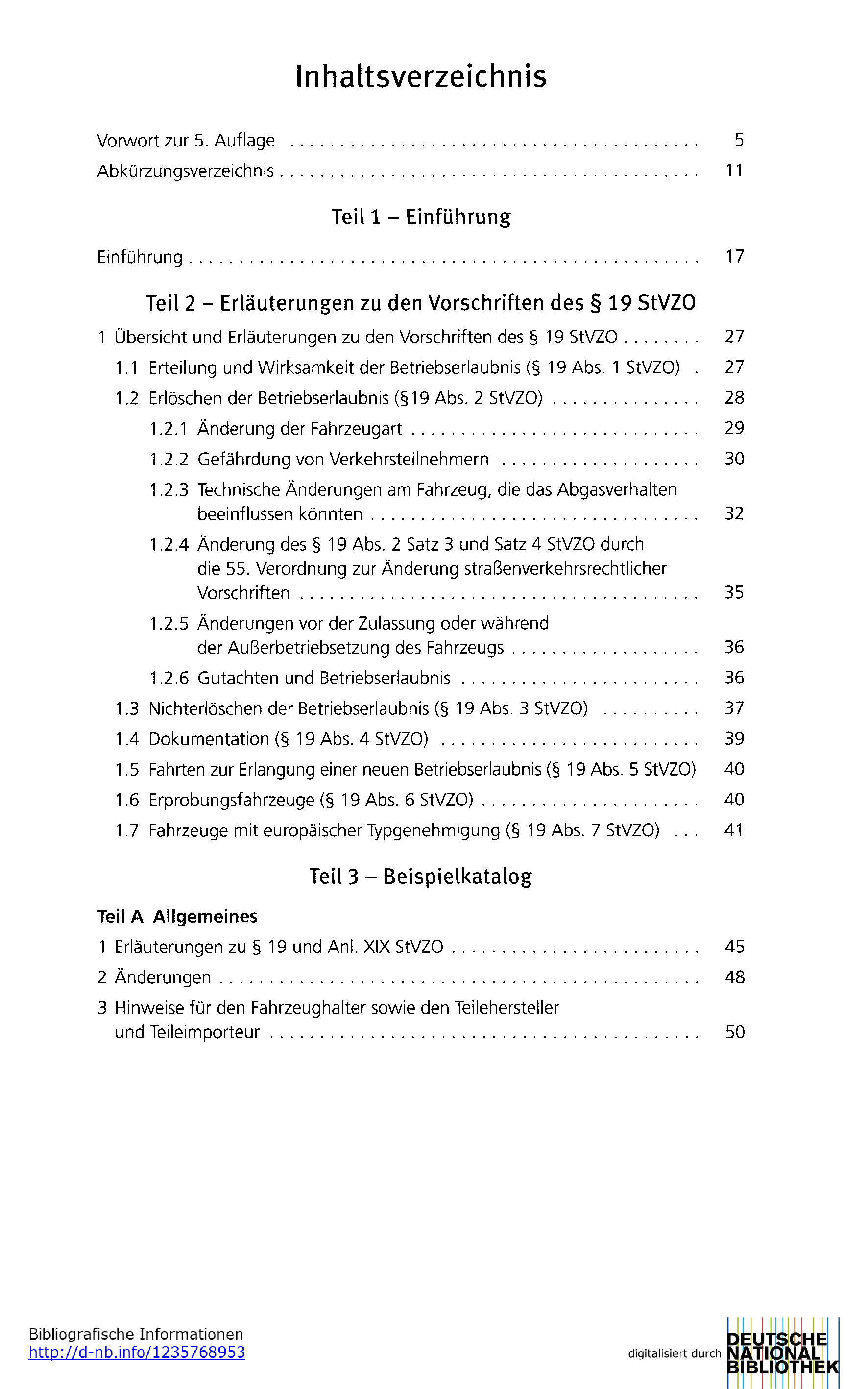 § 19 StVZO § 19 StVZO