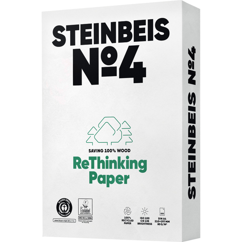 STEINBEIS Kopierpapier No. 4, EvolutionWhite, DIN A4, 80g/m², Pack: 500 Blatt