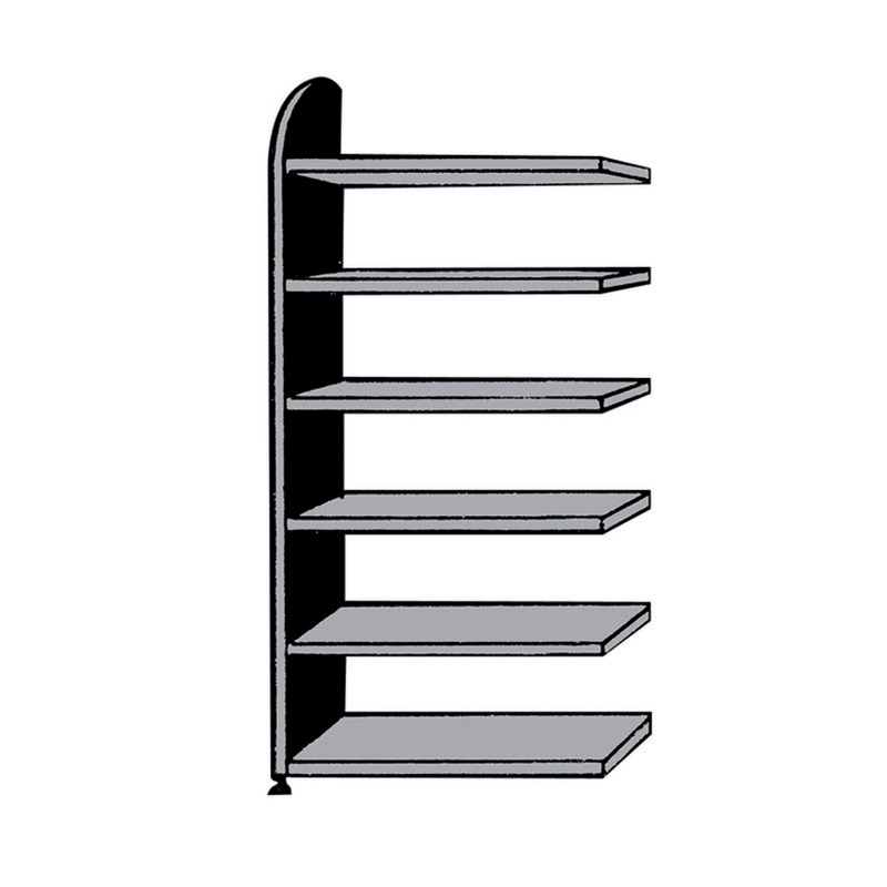 Regalelement DANTE, 6 Fachböden / ca. 78 Ordner, B x H: 1.000 x 2.250 mm - weiß Regalelement DANTE, 6 Fachböden / ca. 78 Ordner, B x H: 1.000 x 2.250 mm - weiß