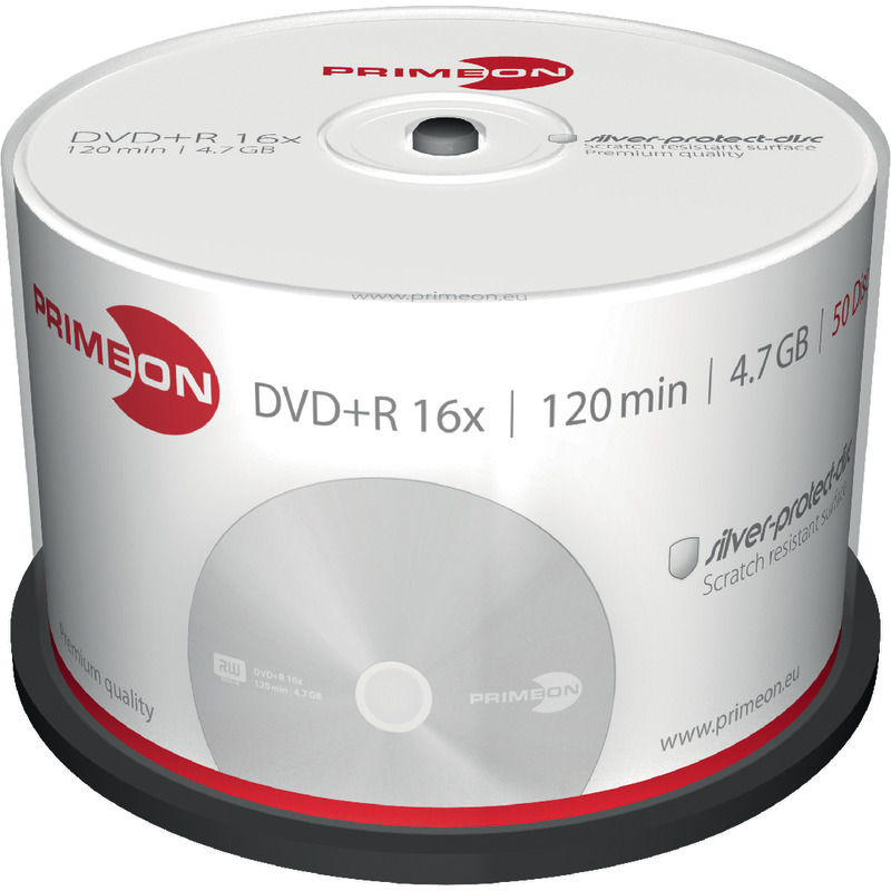 PRIMEON DVD-R 4, 7 GB, 50er Spindel