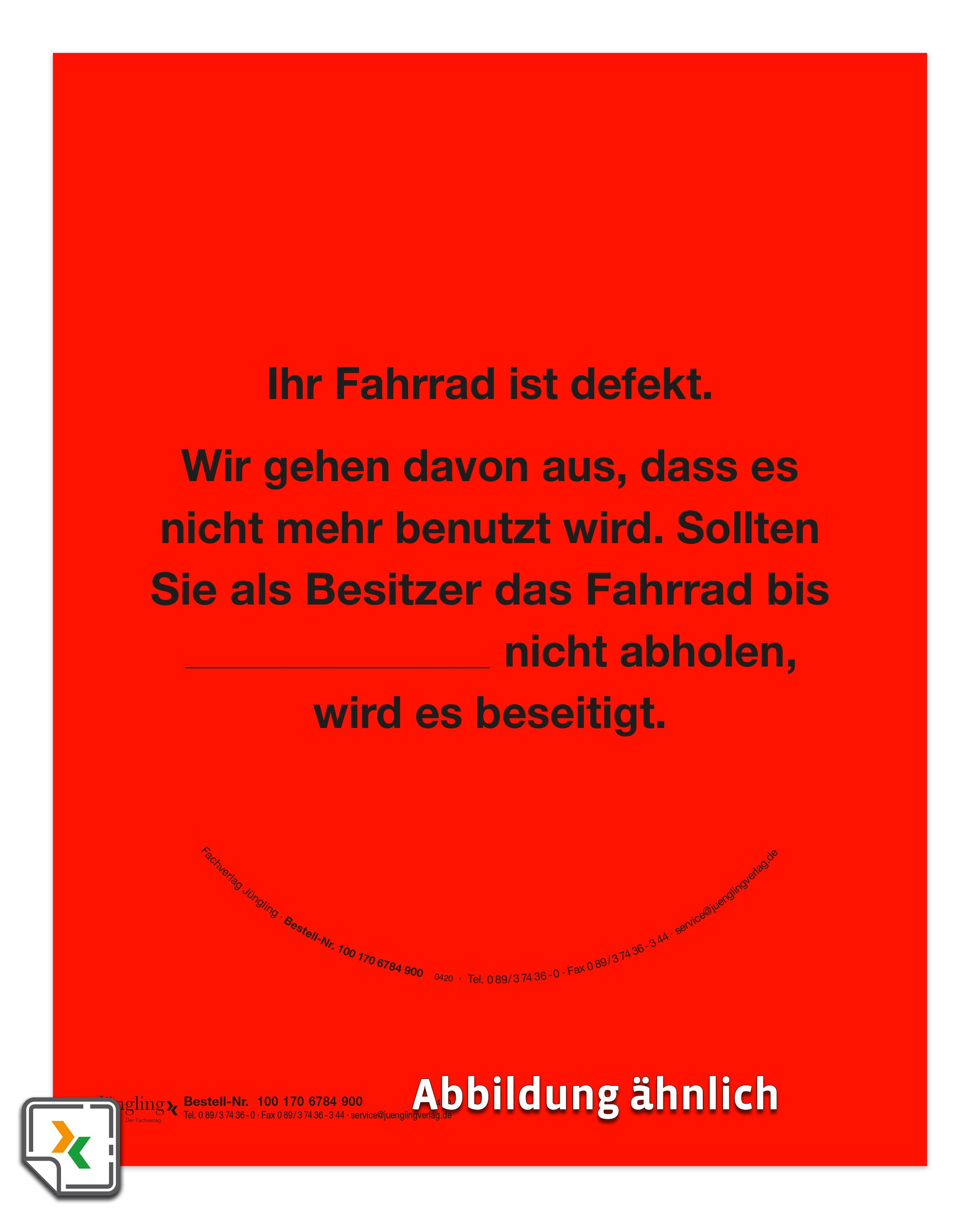 Fahrradaufkleber **Roter Punkt**