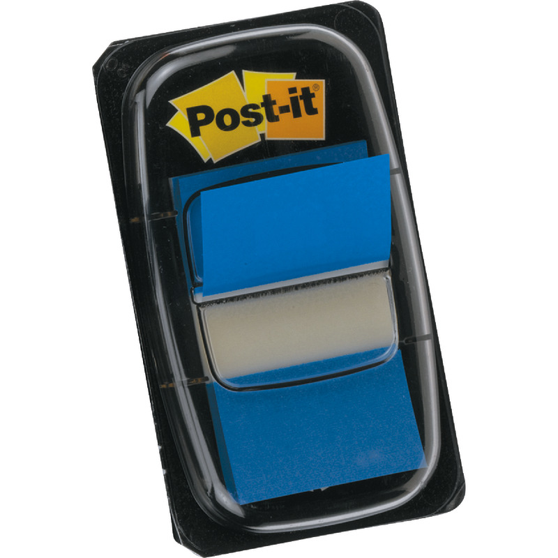Post-it® Index Haftstreifen, Standard, 25.4 mm x 43.2 mm, 50 Haftstreifen/Spender - blau