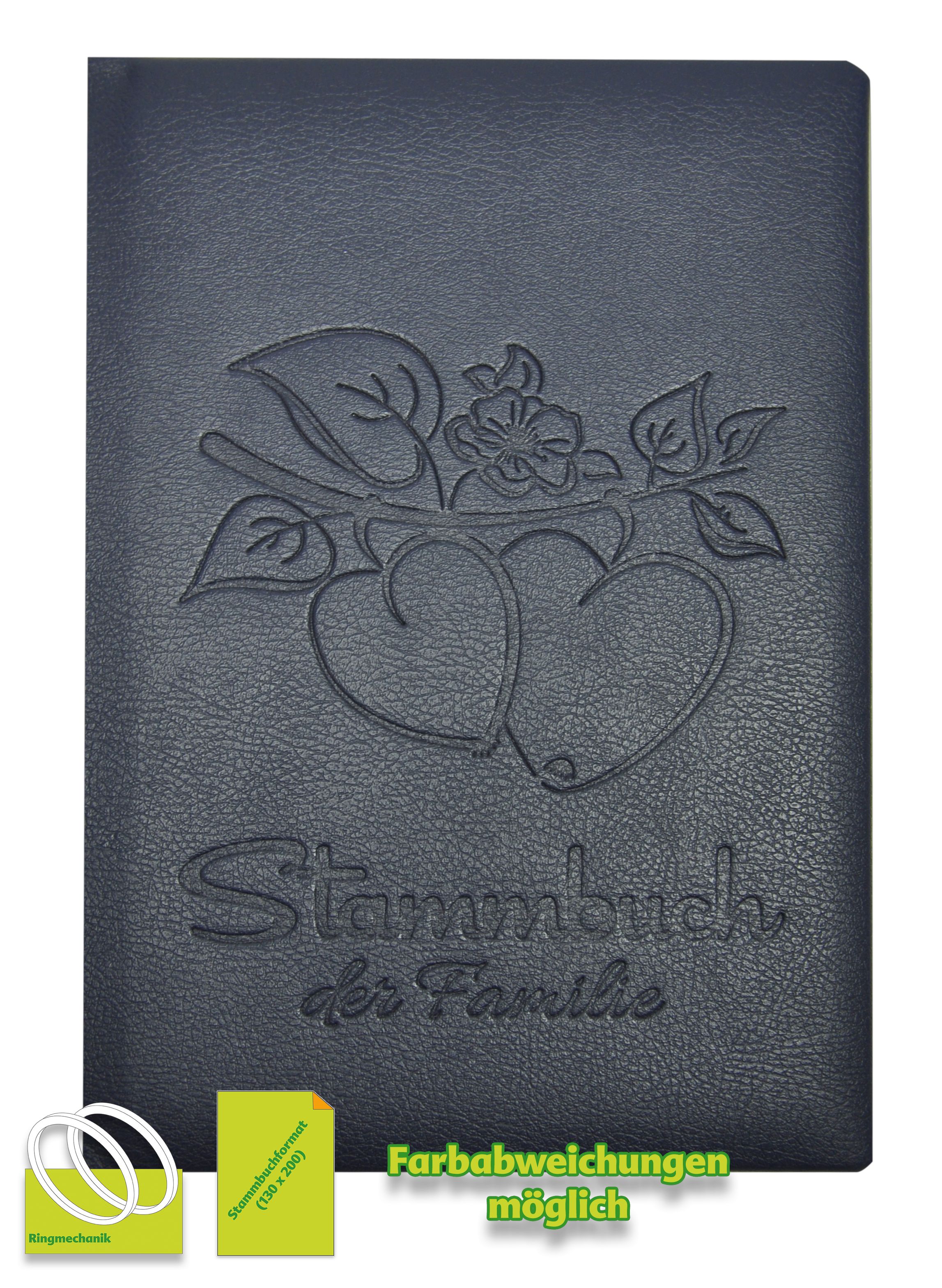 Stammbuch APFEL BLAU NEUE PRÄGUNG, Ringmechanik