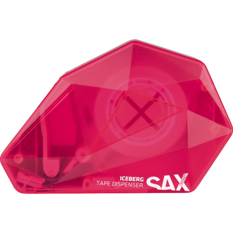 SAX Einhand-Klebebandabroller Iceberg, für Klebefilm bis 19 mm x 30 m - pink