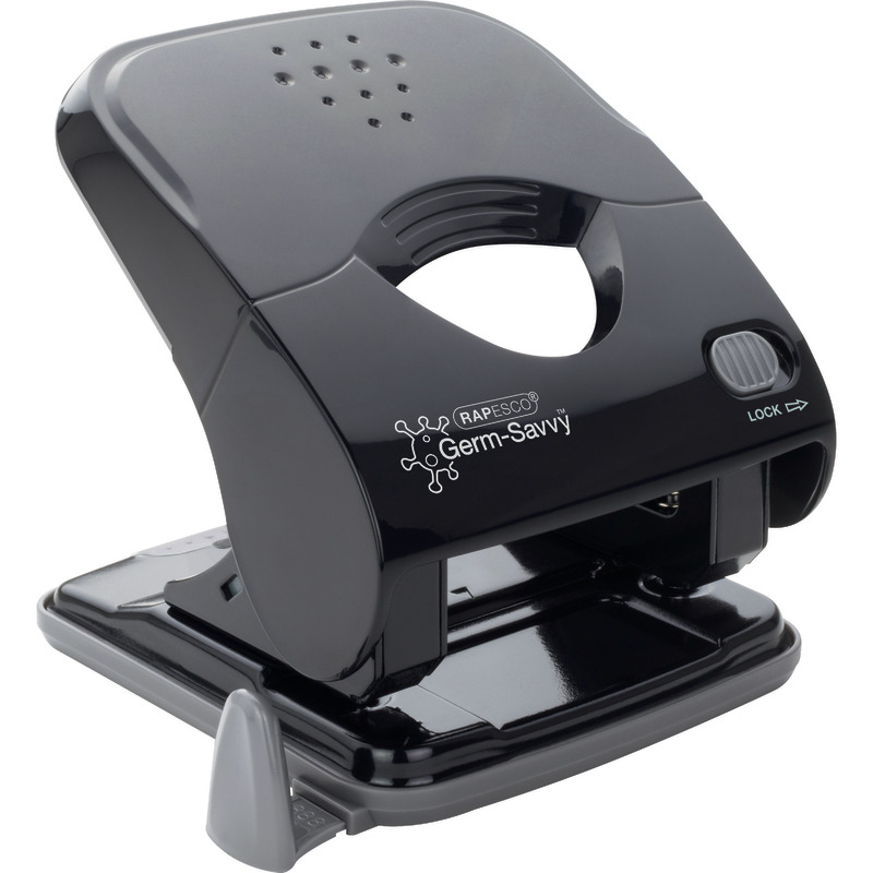 RAPESCO® Bürolocher  X5 ECO Less Effort Germ Savvy™ - schwarz