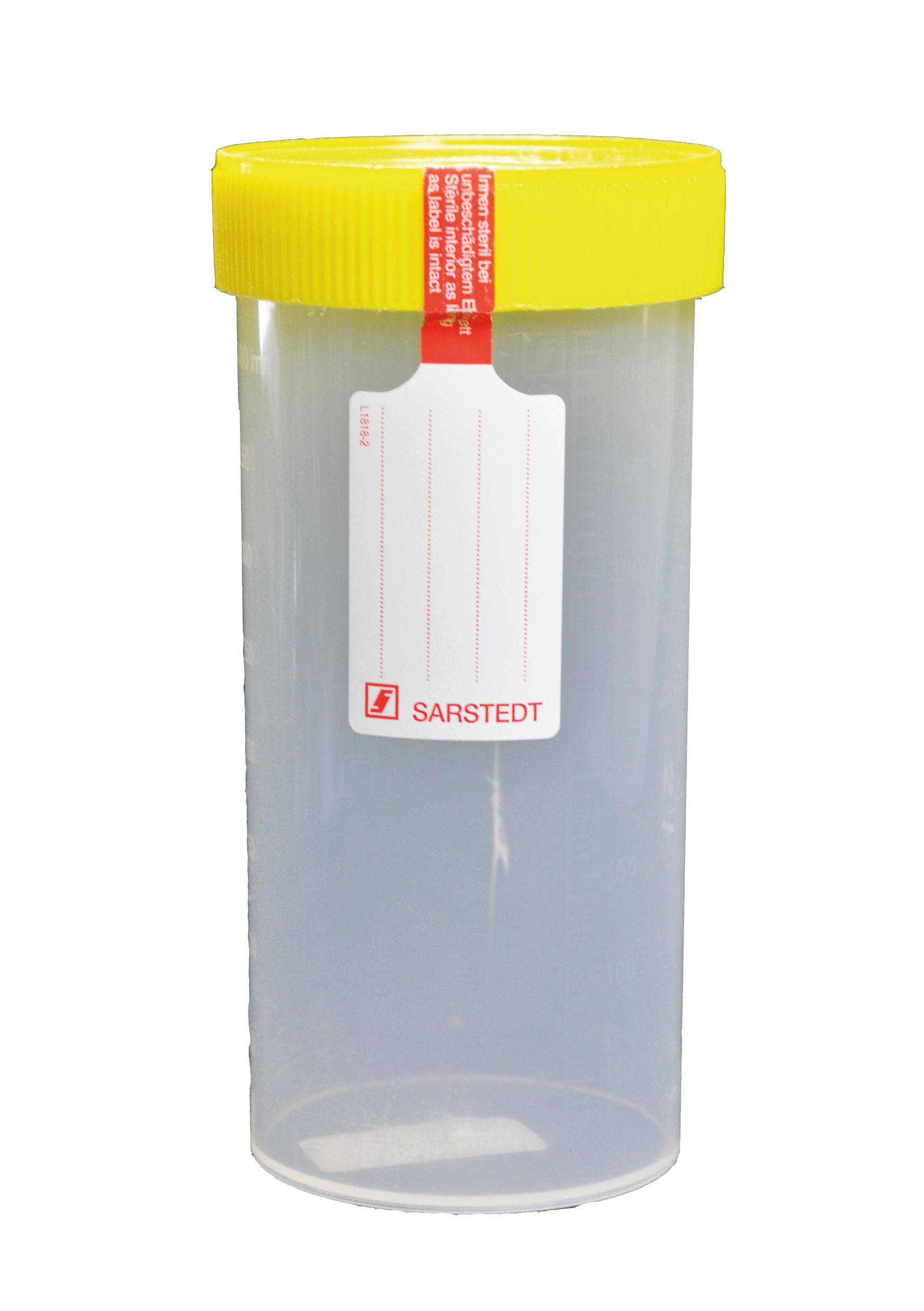 Probenbecher MHD 10/2027, 500 ml mit Schraubverschluss und Sicherungsetikett