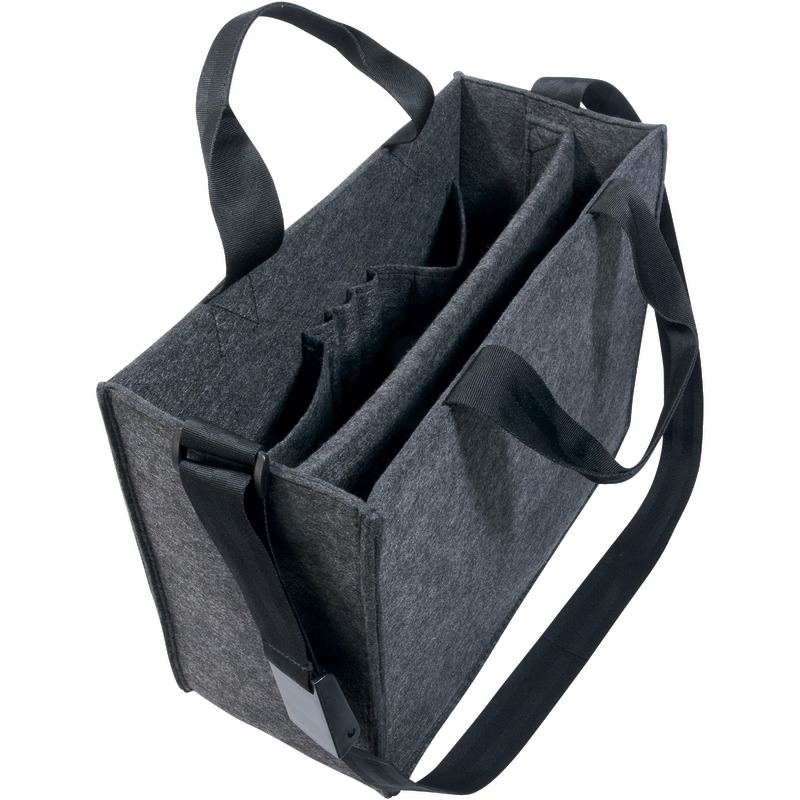 Sigel Laptoptasche Desk Sharing Bag Classic M, Filz, bis 15, 4 Zoll - dunkelgrau