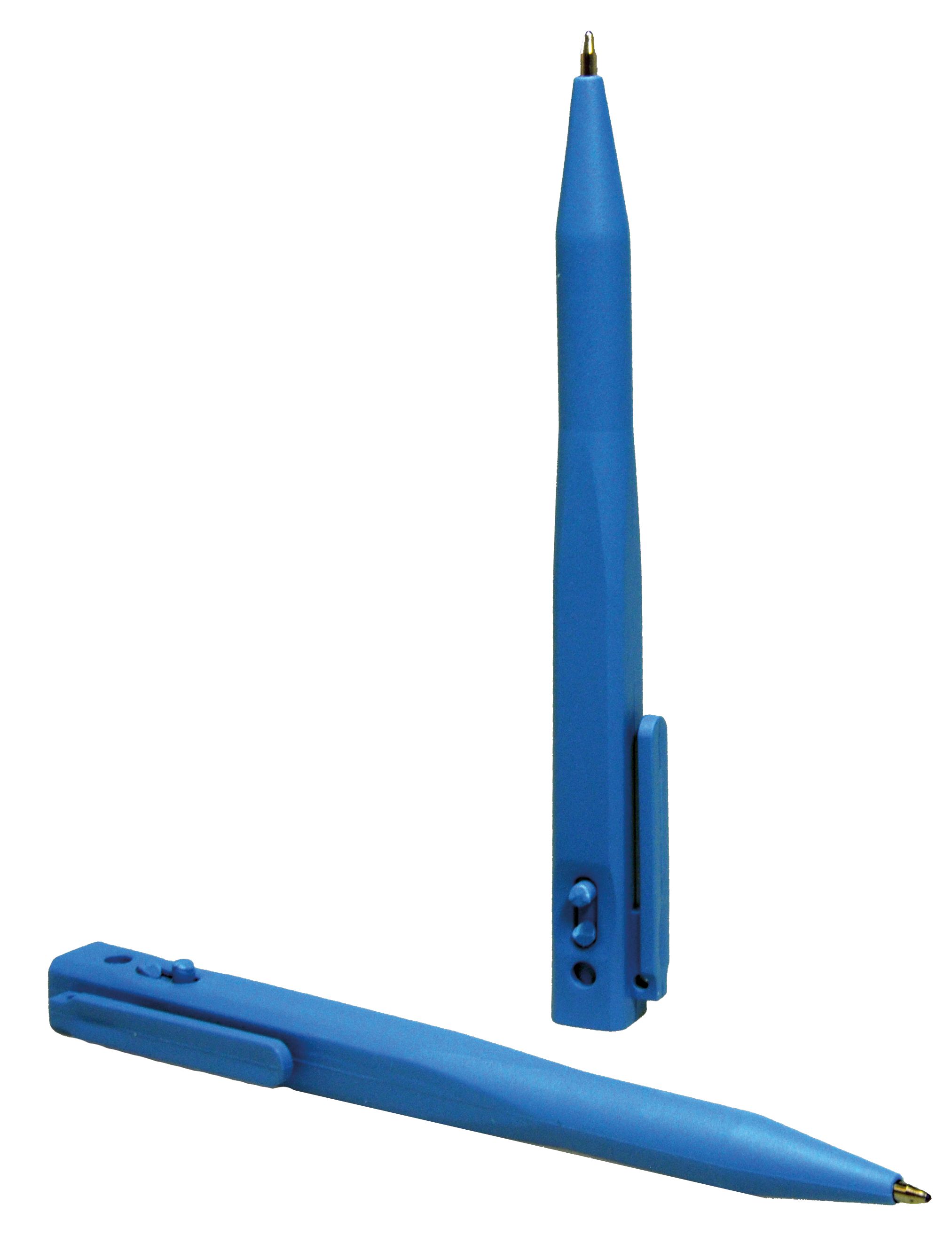 Detektierbarer Kugelschreiber Standard Plus, Clip, einziehbare Mine, blau