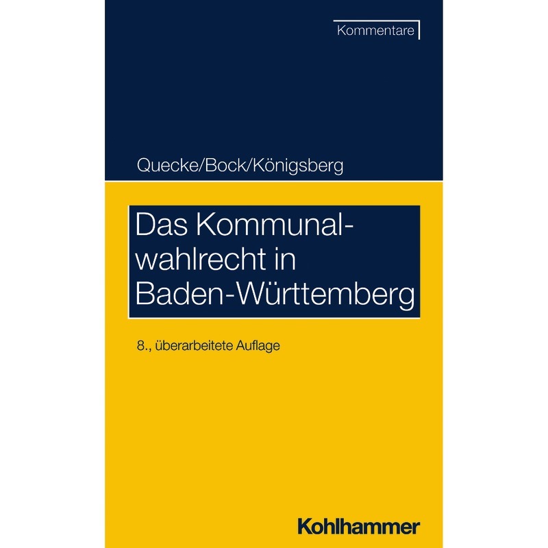 Das Kommunalwahlrecht in Baden-Württemberg