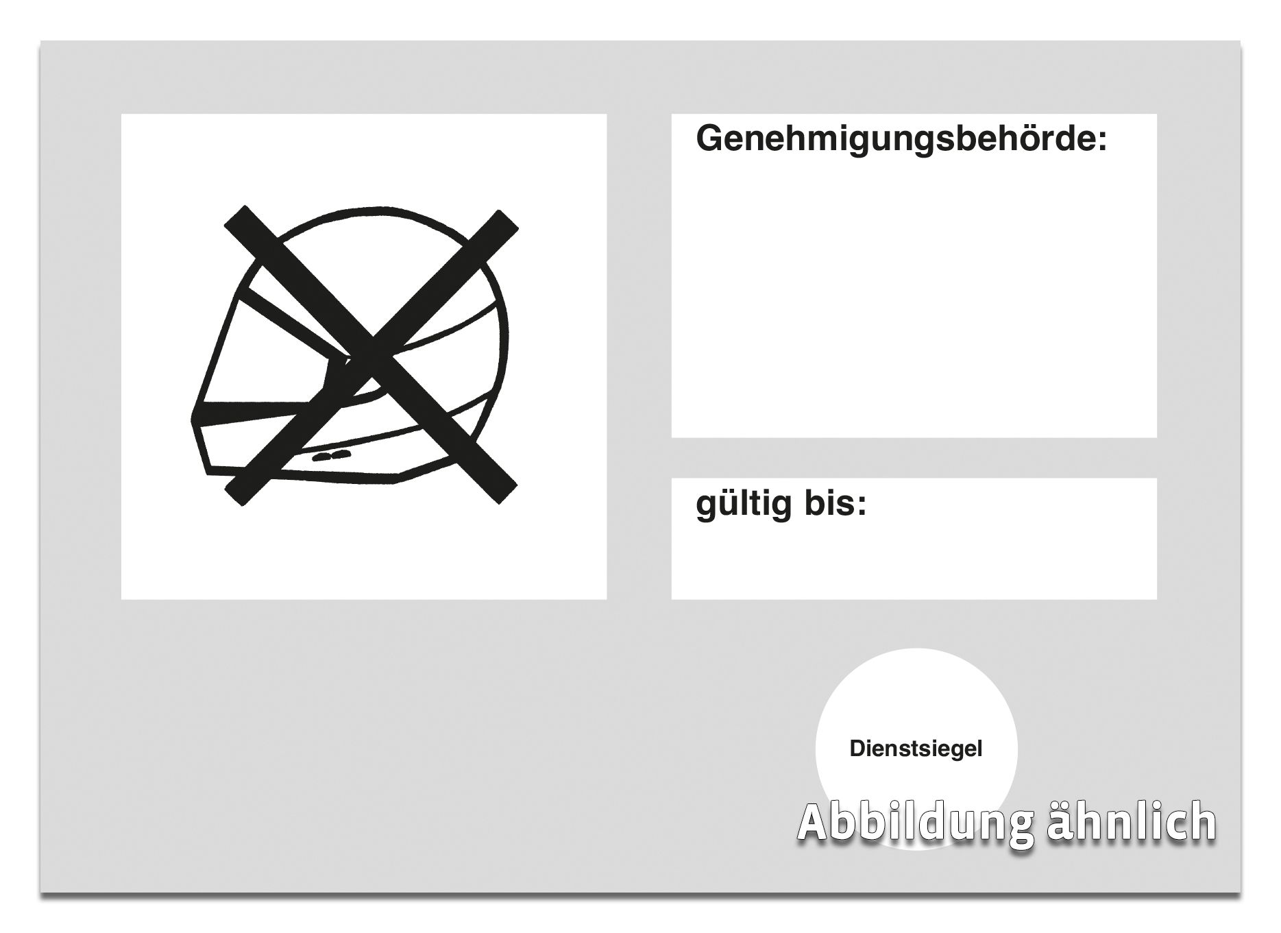 Ausweis Befreiung Helmpflicht, DIN A6, weiß, Bündel à 5