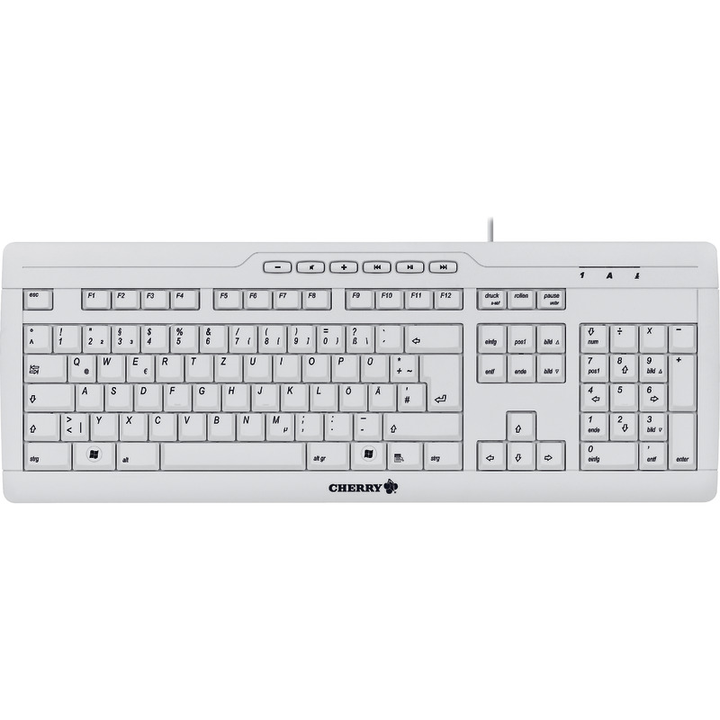 CHERRY Tastatur STREAM QWERTZ DE - weiß