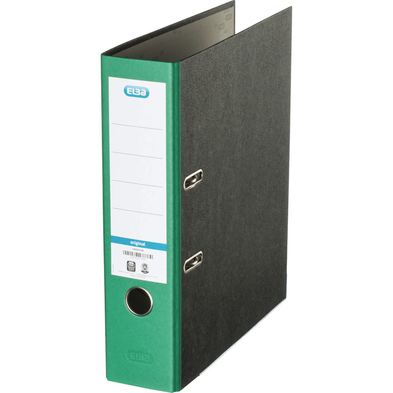 ELBA Wolkenmarmor-Ordner smart DIN A4, Rückenbreite 80 mm - grün