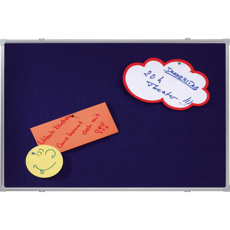 FRANKEN Filz-Pinntafeln X-tra! Line, B x H: 900 x 600 mm - blau